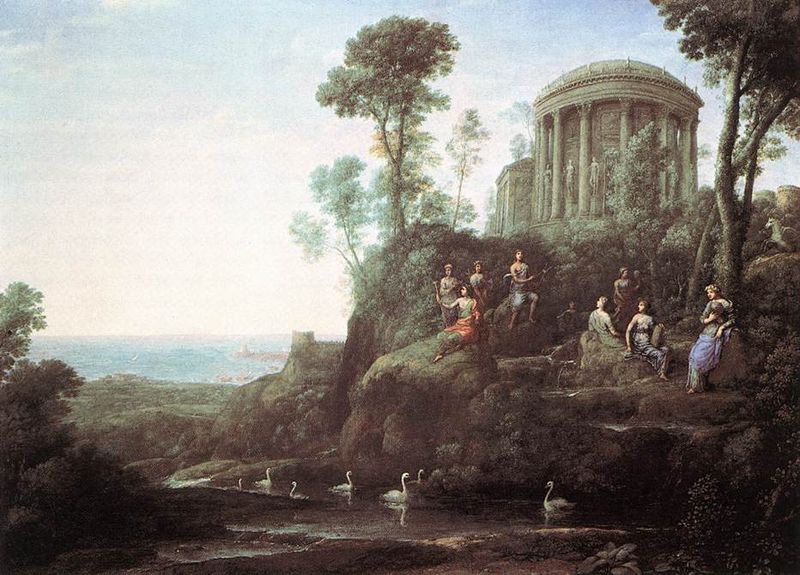 Claude Lorrain, Apollo and the Muses on Mt Helicon